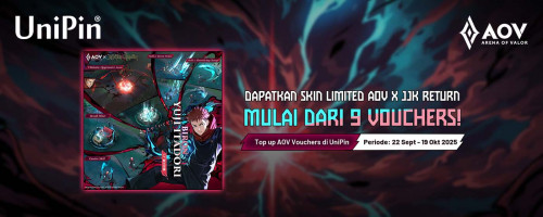 AOV x Jujutsu Kaisen Return: Skin Limited Yuji Itadori Bisa Kamu Dapatkan Mulai dari 9 Vouchers di UniPin!
